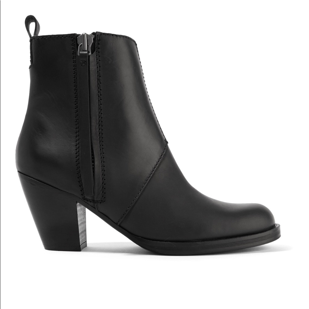 Authentic Acne Pistol Ankle Boots in Black, 37